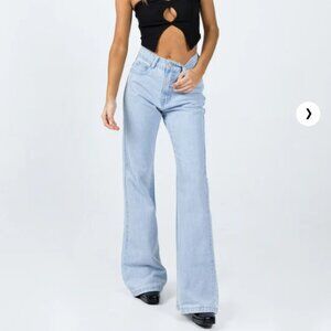NWT Princess polly CABARITA LOUNGE DENIM JEANS LIGHT WASH